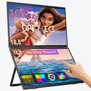 18.5" Touchscreen Portable Monitor 100Hz Dual Screen IPS Display for Laptops