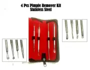 4 Blackhead whitehead pimple acne remover Comedone spot cleaner extractor Set