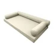 |SLIPCOVER ONLY|S6 Daybed Mattress Bolster Pillow Covers Knife Edge Full AD005