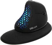 Delux M618XSD Seeker Ergonomic Vertical Mouse with OLED Screen 7200DPI wireless