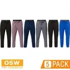 5 X Unisex Elastic Waistband Hem Side Split Co-Ordinated Scrub Pants M88028