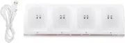 MagiDeal Charging Dock Station Batteries, 4 Port Smart Charger for Wii Controller, Game Accessories Remote Control Gamepad - White(Batteries not Included)