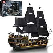 Mould King 13186 Black Pearl Pirate Ship Boat,Building Construction Model Block Kit, STEM Toy to Build Gift Boys Girls Aged 8+ 5266pcs