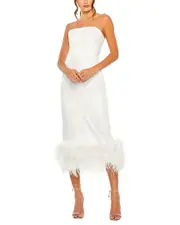 Mac Duggal Column Midi Dress