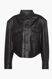 LEATHER SHIRT JACKET