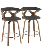 LumiSource Set of 2 Gardenia Counter Stools