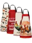 4 Pcs Aprons for Women with Pockets Fall autumn Waterproof Aprons for Kitchen...