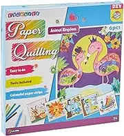 C.S. Kids DIY Paper Quilling Arts & Crafts Gifts – Animal Kingdom| 3D Paper Quilling Design Kits for Kids, Make Your Own Paper Art (Paper Strips & Tools Included)