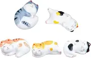 Healeved 5 Pcs Chopsticks Rest Cat Chopstick Holder Japandi Rack Chopsticks Tray Chopstick Holder Cute Porcelain Pumice Stone for Feet Japanese-Style Animal Ceramics