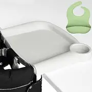Silicone Baby Dining Tray Compatible with in-gl-esina Fast Table Chair for Chi-cco Fastlock Hook-on Chair Brand-New Suction Cup Design Fills The Gap Between The Tray and The Counter