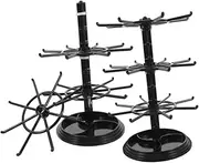 Totority 2pcs Rotating Keychain Display Stand Necklace Rack for Organizing Earring Bracelet Hair Ties Space Saving Design Elegant Desktop Storage