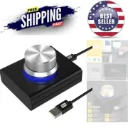 USB Volume Control Knob Aluminum Programmable with Mute for PC Mac Android