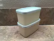 Tupperware Square Rounds Mini Rectangles Set Of 2