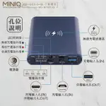 台灣製造 MINIQ PD+QC+10W無線快充行動電源/LED照明燈【贈送一體成型插座充電線】