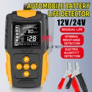 12V 24V Car Lead-acid Battery Tester Charging Load Test Diagnostic Analyzer USA