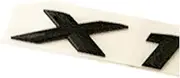 SCPCKZETZN Letter Number Emblem Fit for BMW X1 Trunk Model Name Badge Car Styling Refitting Sticker Chrome Silver(Gloss Black)