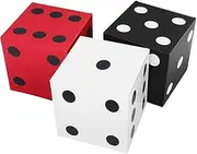 MOKKHNB 3pcs Dice Box Giant Event Dice Cubes for Party Decoration Large Poker Goodie Boxes Card Game Theme Party Decoration Paper