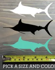 Marlin Sticker Decal Swordfish Fish Fishing Costa Saltwater Pelagic AFTCO Blue
