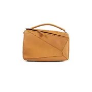 [LOEWE] Large Puzzle bag in Supple Grained Calfskin Brown
