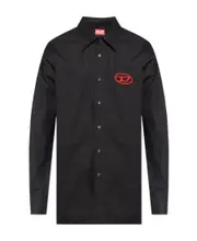 Diesel S-Dou-Plain Buttoned Shirt IT40,IT38,IT36 Black