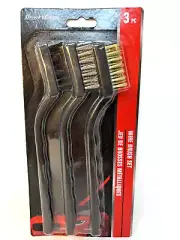 3 PC Driver’s Choice Detail Wire Brushes 7" Long Brush Set (2Pack 6 Brushes)