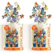 2x 100pc WerkShoppe Snax Jigsaw Puzzle 8x10in Sloth Party Educational Game 7y+