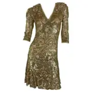 New Emilio Pucci Embellished dress in Gold
