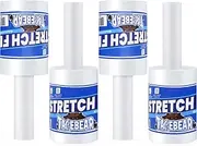 TAPEBEAR Stretch Wrap Film 4" x 1000Ft Shrink Wrap Roll with Handle, 60 Gauge Thick Durable Self-Adhering Clear Plastic Wrap Industrial Strength Pallet Shrink for Moving, Packing, 4Rolls