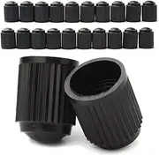 JECOMPRIS 25pcs Durable Plastic Tire Stem Caps for Cars Bikes Trucks Motorcycles Black Dust Covers for Easy Installation Leak Prevention