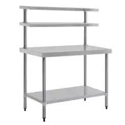 Vogue Table with Gantry Shelf St/St - 1500x 1200x600mm