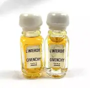 TWO VINTAGE GIVENCHY L'INTERDIT Micro MINI PERFUME BOTTLE