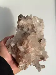 Large Pink Himalayan Samadhi Quartz Cluster Natural Crystal, Q335
