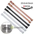 Tension Curtain Rod Spring Load Adjustable Curtain Pole Heavy-Duty Steel 23"-43"
