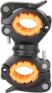 NAMOARLY 360Degree Rotating Flashlight Mount Skid Bike Handlebar Clip Holder for Torches Fits Quick Release Design