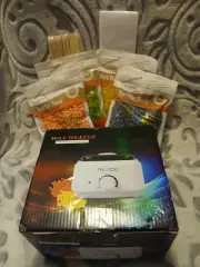 Professional Wax Heater Warmer Hair Removal+ (4) Bags Of Beans, Sticks & Strips