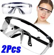 2Pcs Anti-Splash Work Safety Glasses Eye Protecting Lab Goggles Protective Indus