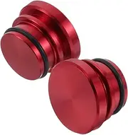 BELLIFFY 2pcs Aluminum Car Cigarette Lighter Covers Socket Dustproof Cap for Dashboard