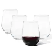 Reserve 16Oz Stemless Wine Set of 4, Premium Quality, Tritan Dishwasher Safe ...