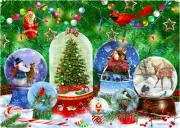 Snow Globe Magic (475 Piece Christmas Wooden Jigsaw Puzzle)