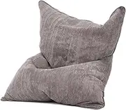 Beanbags Corduroy (No Filler) Bean Bag Chair Cover Giant Bean Bag Bed Square Bean Bag Chair Comfortable and Durable -Living Room & Bedroom Furniture for Adult, Couples, Guest(Gray)