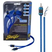 Stinger 17 Foot Audiophile Grade RCA Interconnect Cable 6000 Series Blue