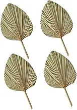 Alipis Palm Leaves Adornments 4pcs Dried Palm Leaves Fan Decor for Wedding Party Home