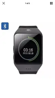 Bluetooth Smartwatch 1.54 Inch Screen GSM NFC SD Card ( Black ) Uhappy UW1