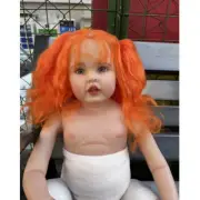 30" Reborn Toddler Doll with Hand-Rooted Hair Painted Kit DIY Part Long Red Hair