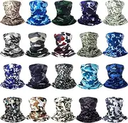 [Tarpop] 20 Pcs Headwear Seamless Bandana Face Masks, Head Wrap Neck Bandana, Breathable Face Cover Scarf Mask