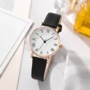 2Pcs Women Quartz Wristwatch Luxury Rhinestone Watches Pearl Bracelet Set