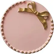 ERINGOGO Round Decorative Candle Tray Versatile Resin Holder for Pillar Jar Candles Centerpiece for Weddings Home and Parties Elegant Design