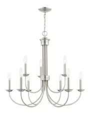 Livex Lighting 6 4-Light Brushed Nickel Chandelier