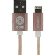 Moki Lightning SynCharge Cable 90cm - Rose Gold