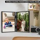 Double Picture Frame 7 x 5Inch Metal Hinged 2 Photos Frame Desk Picture NX